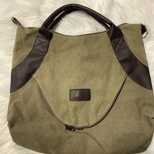 Hunter green oversized tote.